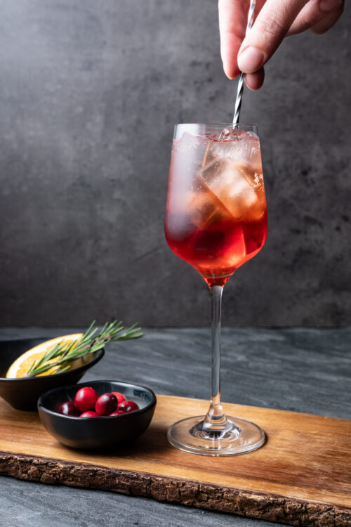 Cranberry Aperol Spritz step 3