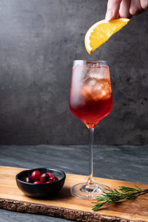 Cranberry Aperol Spritz step 4