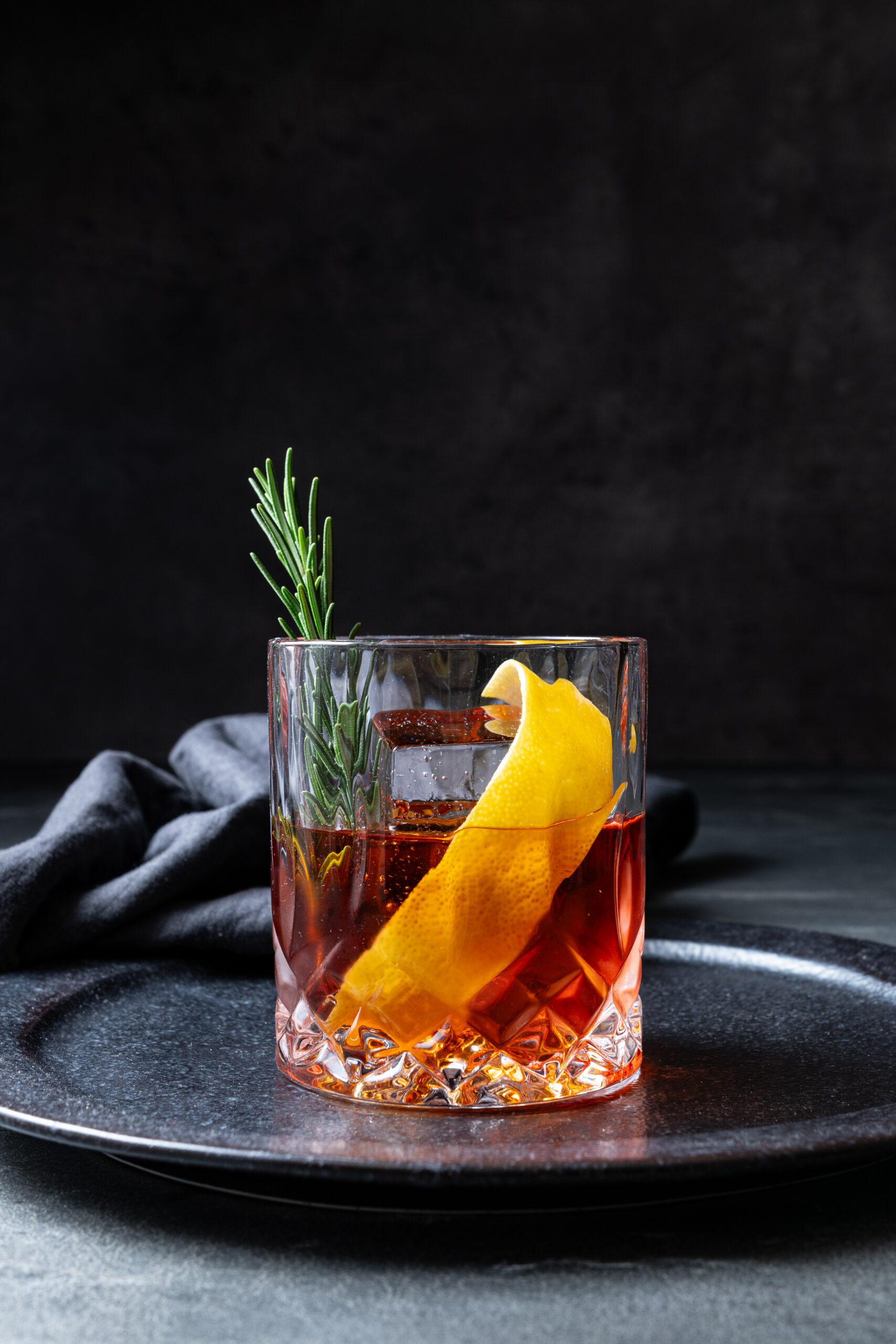 Cheshire Cat Cocktail in a glass, side shot