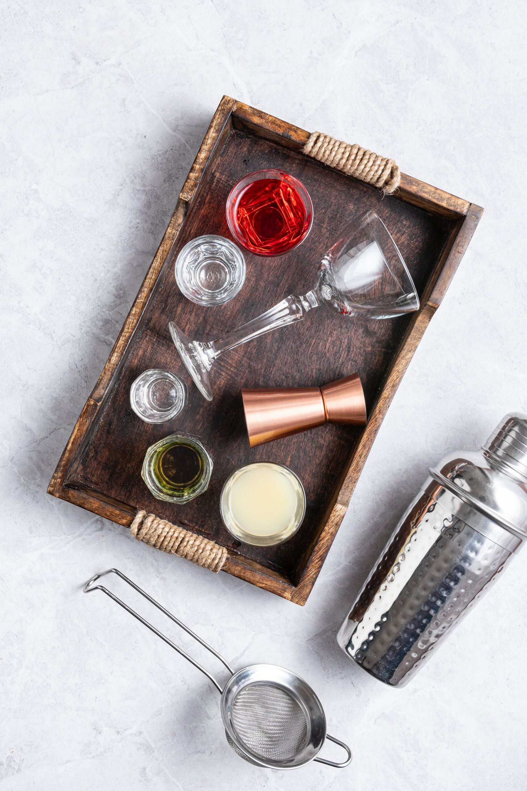 Love And Murder Cocktail ingredient shot